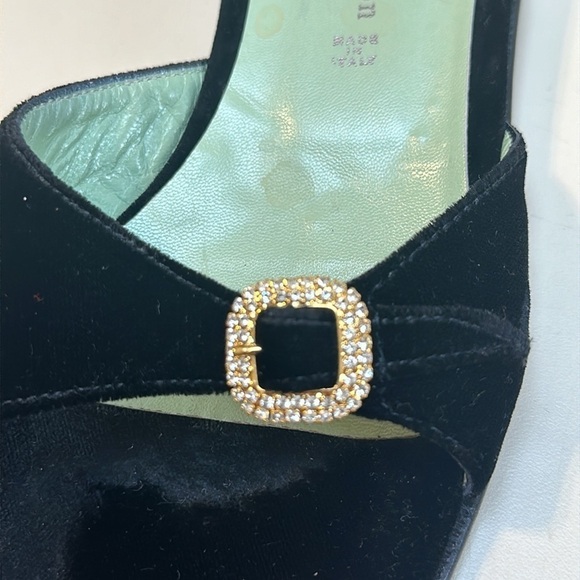 SIGERSON MORRISON DESIGNER VELVET RHINESTONE SHOES MADE IN ITALY SIZE 9.5 - Picture 7 of 12